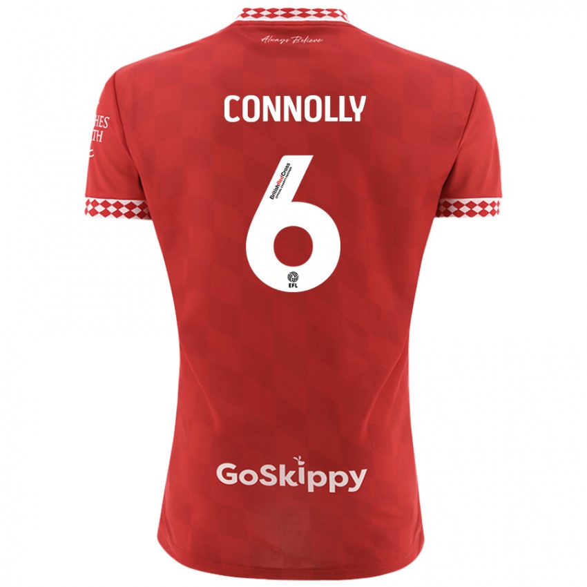 Kinderen Megan Connolly #6 Rood Thuisshirt Thuistenue 2024/25 T-Shirt België