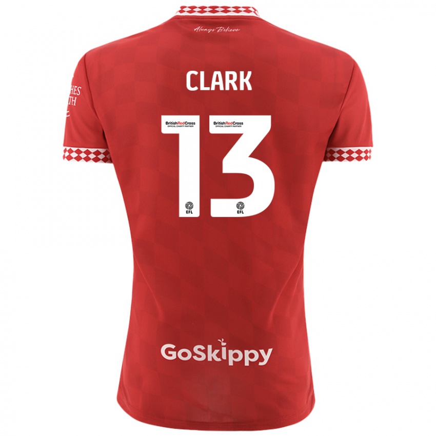 Kinderen Olivia Clark #13 Rood Thuisshirt Thuistenue 2024/25 T-Shirt België