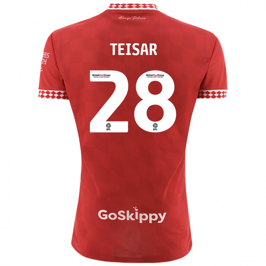 Kinderen Tianna Teisar #28 Rood Thuisshirt Thuistenue 2024/25 T-Shirt België