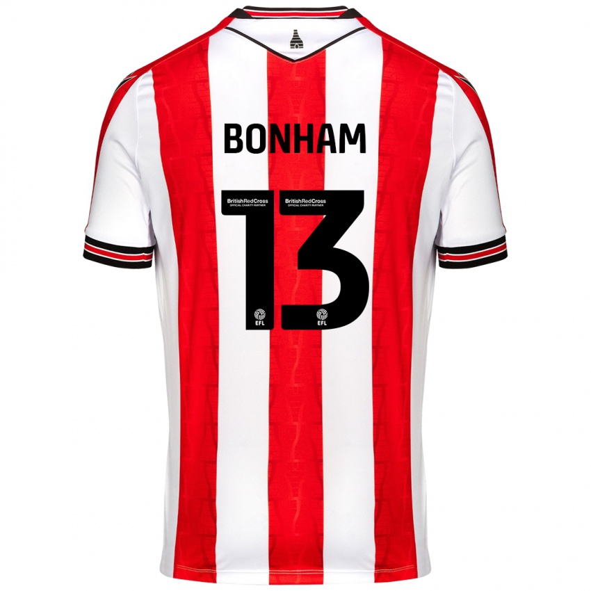 Kinderen Jack Bonham #13 Rood Wit Thuisshirt Thuistenue 2024/25 T-Shirt België