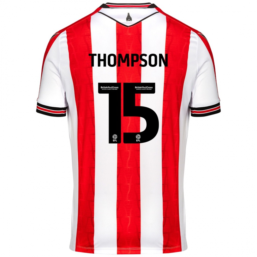 Kinderen Jordan Thompson #15 Rood Wit Thuisshirt Thuistenue 2024/25 T-Shirt België