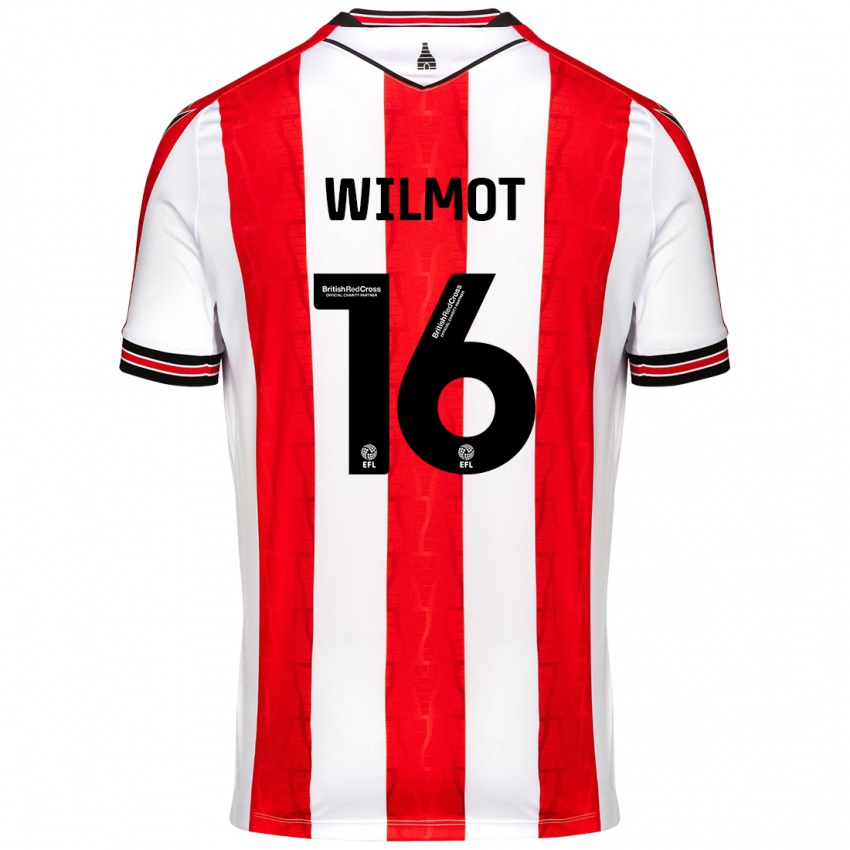 Kinderen Ben Wilmot #16 Rood Wit Thuisshirt Thuistenue 2024/25 T-Shirt België