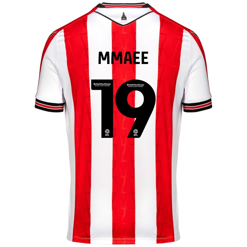 Enfant Maillot Ryan Mmaee #19 Rouge Blanc Tenues Domicile 2024/25 T-Shirt Belgique