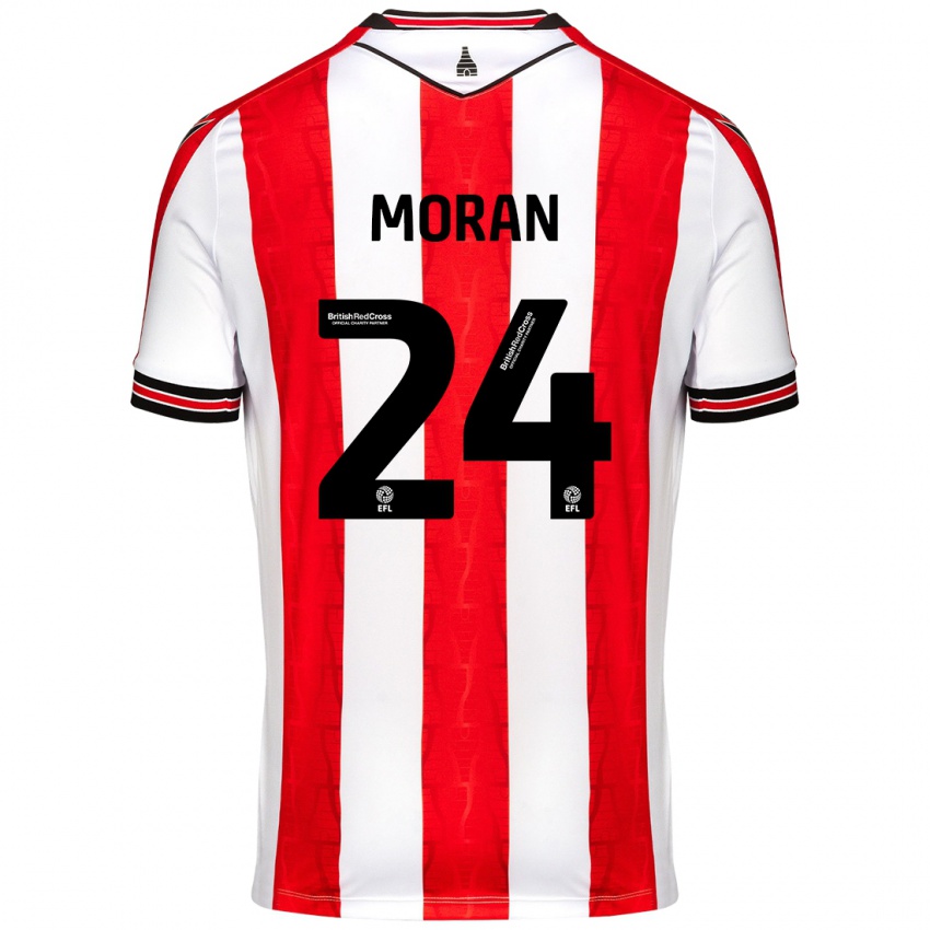 Enfant Maillot Andrew Moran #24 Rouge Blanc Tenues Domicile 2024/25 T-Shirt Belgique