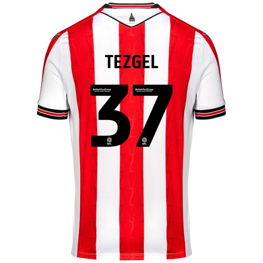 Kinderen Emre Tezgel #37 Rood Wit Thuisshirt Thuistenue 2024/25 T-Shirt België