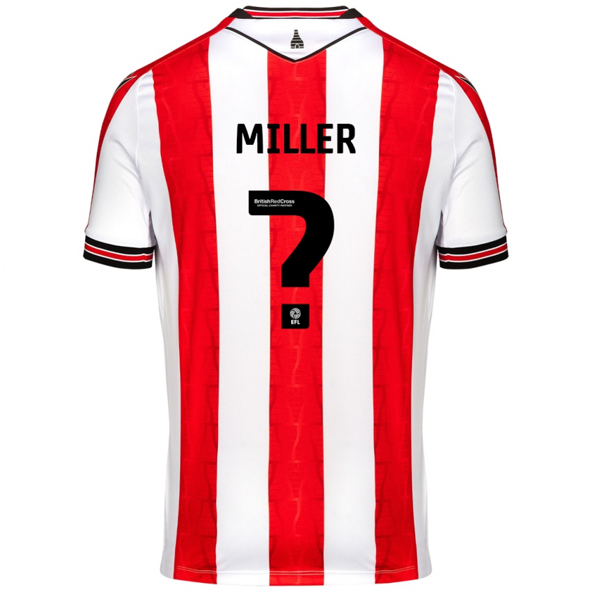 Kinderen Tom Miller #0 Rood Wit Thuisshirt Thuistenue 2024/25 T-Shirt België