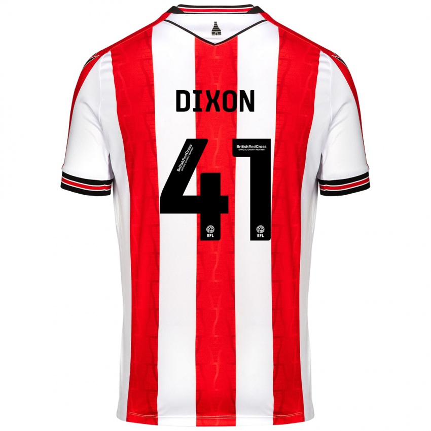 Enfant Maillot Jaden Dixon #41 Rouge Blanc Tenues Domicile 2024/25 T-Shirt Belgique