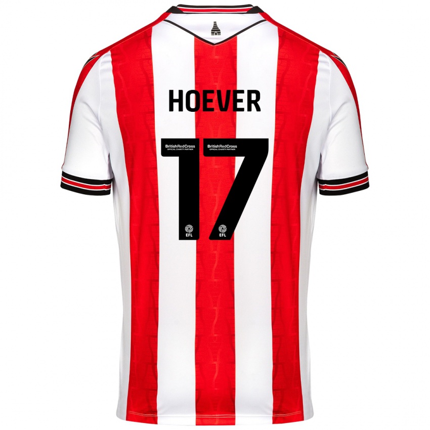 Kinderen Ki-Jana Hoever #17 Rood Wit Thuisshirt Thuistenue 2024/25 T-Shirt België