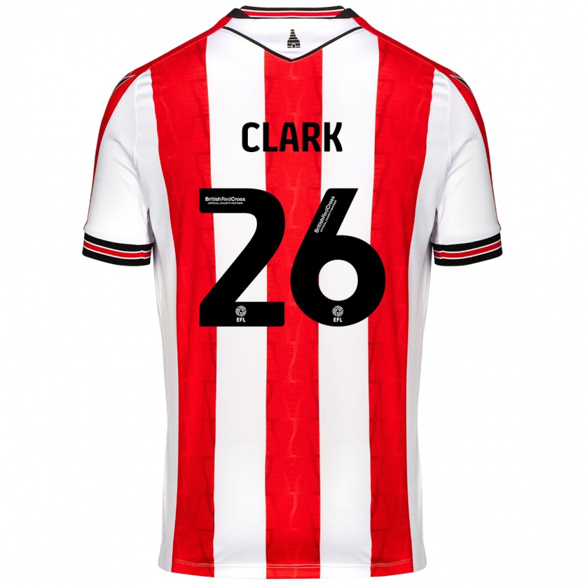 Kinderen Ciaran Clark #26 Rood Wit Thuisshirt Thuistenue 2024/25 T-Shirt België