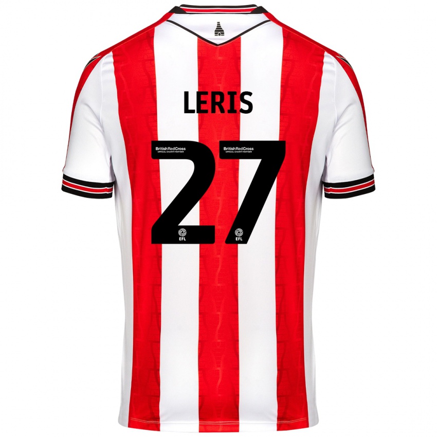 Enfant Maillot Mehdi Léris #27 Rouge Blanc Tenues Domicile 2024/25 T-Shirt Belgique