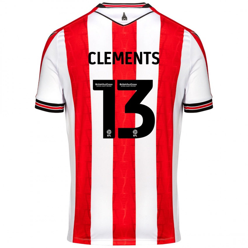 Enfant Maillot Daisy Clements #13 Rouge Blanc Tenues Domicile 2024/25 T-Shirt Belgique