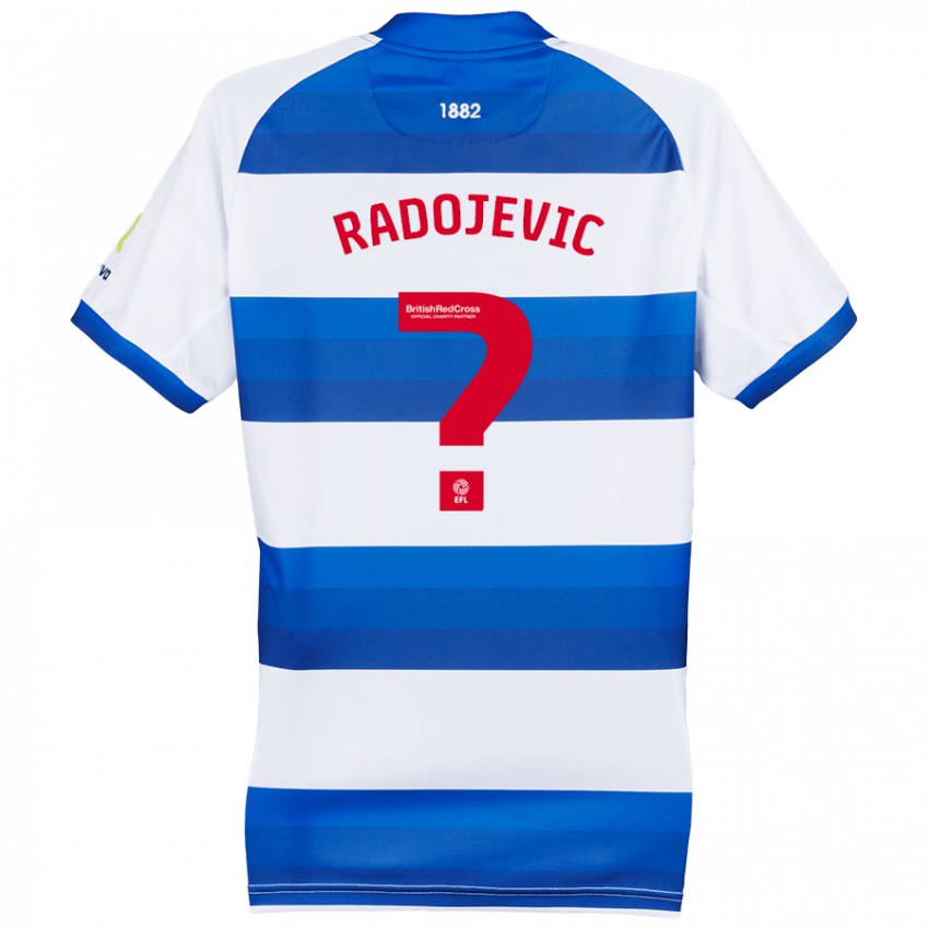 Kinderen Luka Radojevic #0 Wit Blauw Thuisshirt Thuistenue 2024/25 T-Shirt België