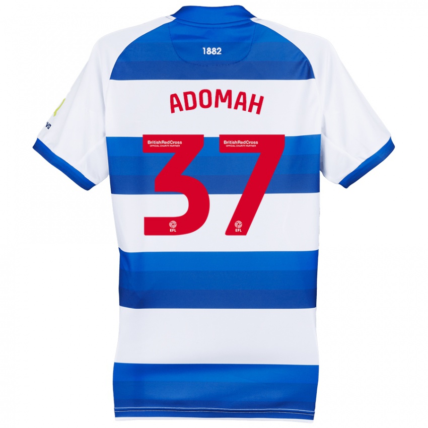 Kinderen Albert Adomah #37 Wit Blauw Thuisshirt Thuistenue 2024/25 T-Shirt België