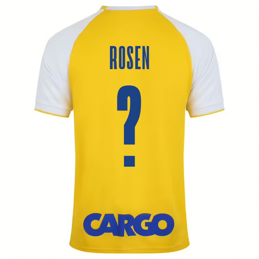 Kinderen Shahar Rosen #0 Geel Wit Thuisshirt Thuistenue 2024/25 T-Shirt België