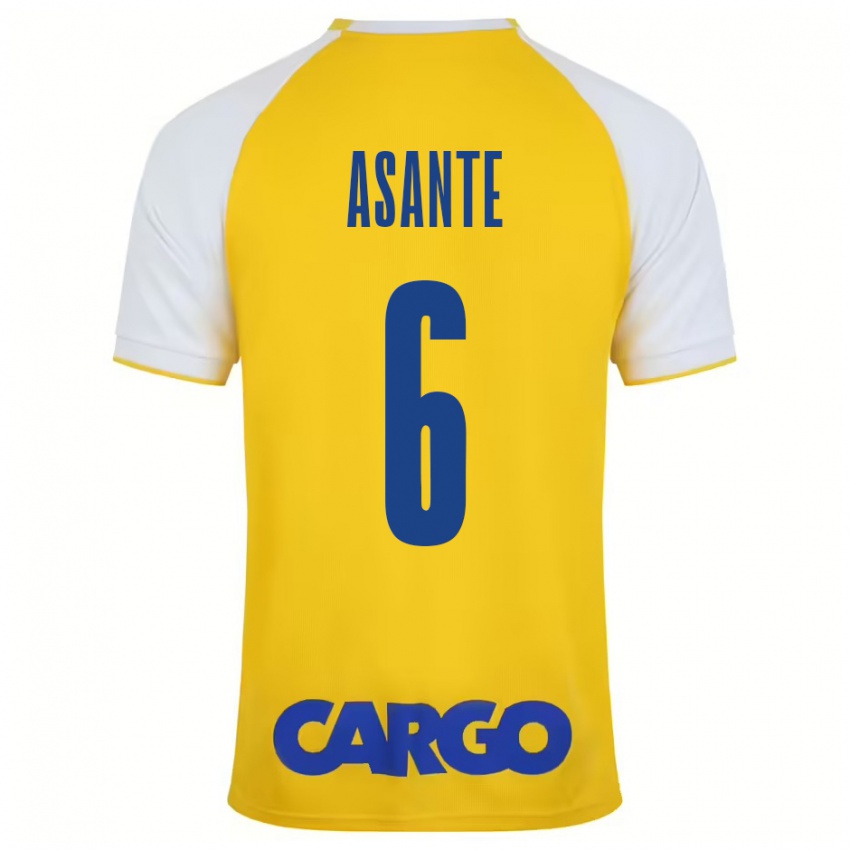 Kinderen Tyrese Asante #6 Geel Wit Thuisshirt Thuistenue 2024/25 T-Shirt België