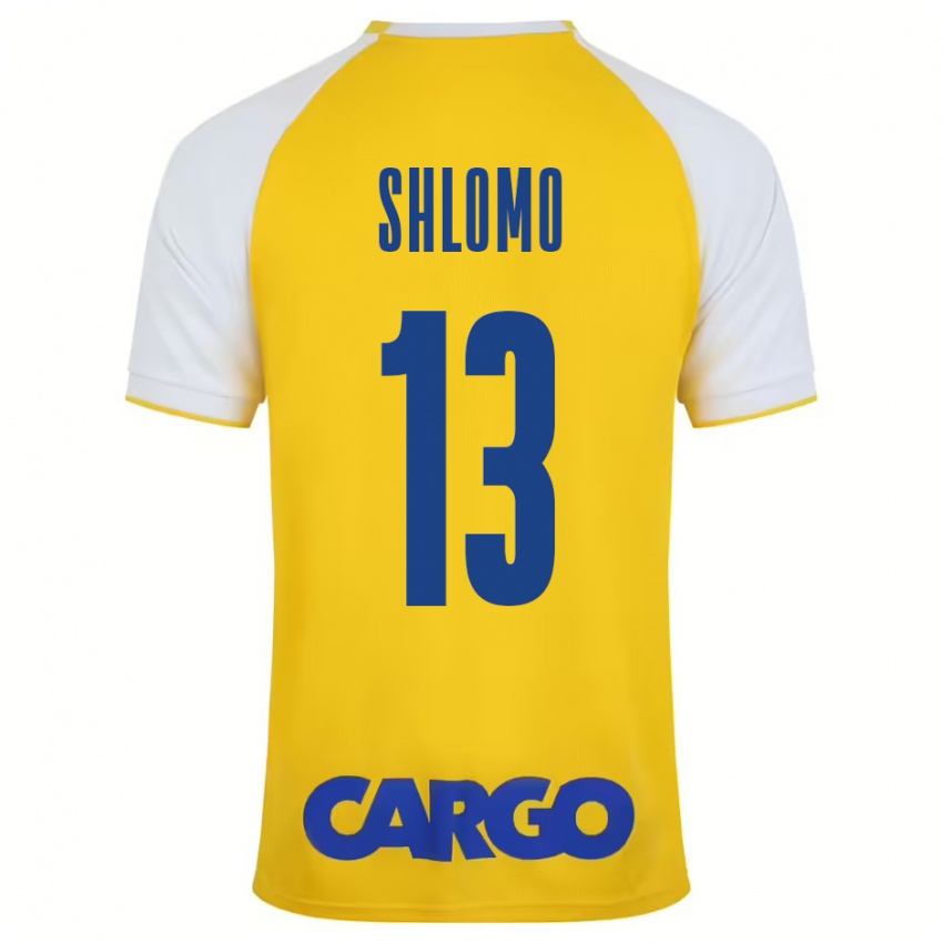 Kinderen Raz Shlomo #13 Geel Wit Thuisshirt Thuistenue 2024/25 T-Shirt België