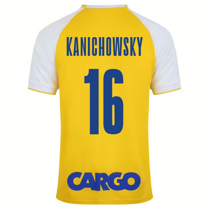 Enfant Maillot Gabi Kanichowsky #16 Jaune Blanc Tenues Domicile 2024/25 T-Shirt Belgique