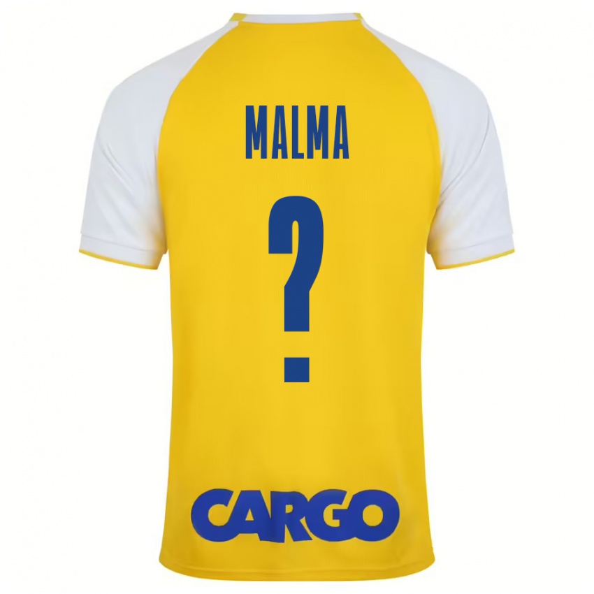 Enfant Maillot Itay Malma #0 Jaune Blanc Tenues Domicile 2024/25 T-Shirt Belgique