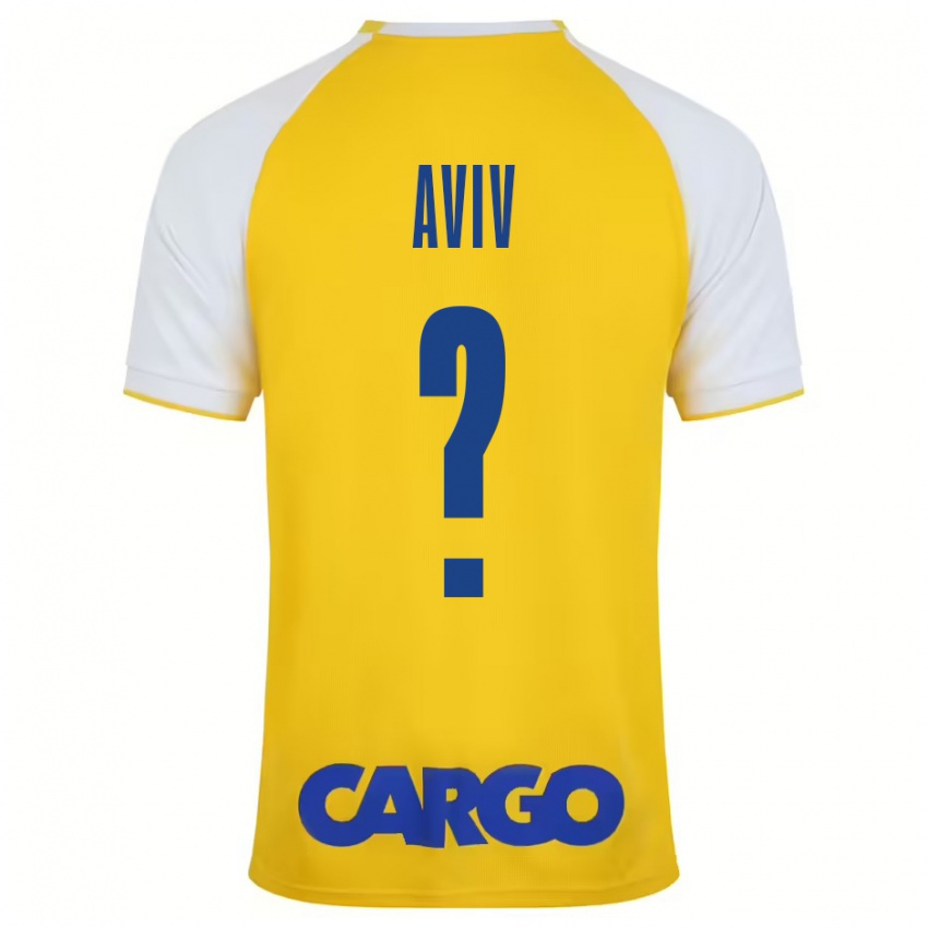 Kinderen Yoyo Aviv #0 Geel Wit Thuisshirt Thuistenue 2024/25 T-Shirt België