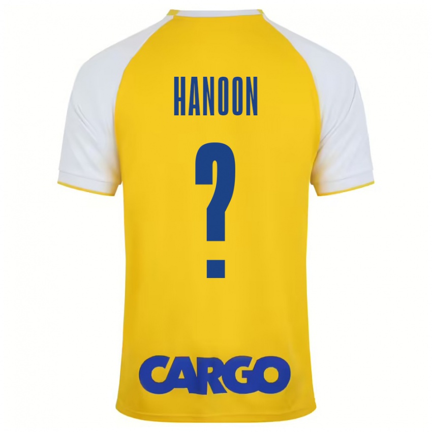 Enfant Maillot Agam Hanoon #0 Jaune Blanc Tenues Domicile 2024/25 T-Shirt Belgique