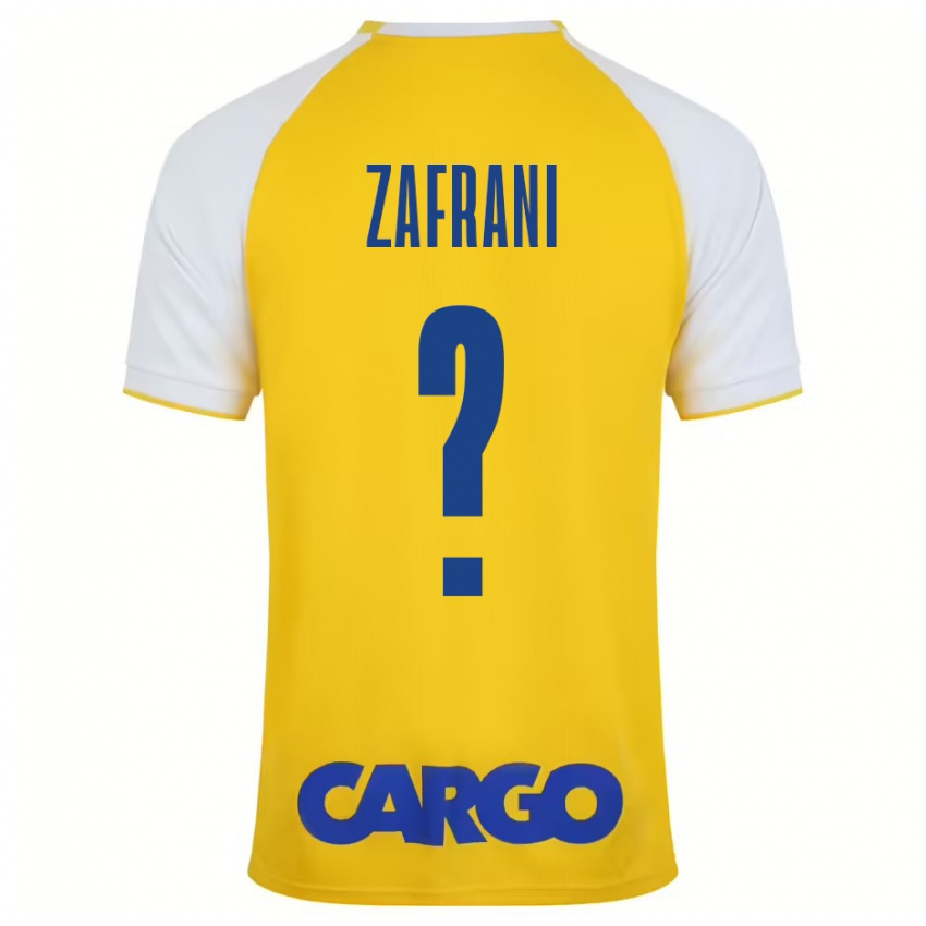 Enfant Maillot Itay Zafrani #0 Jaune Blanc Tenues Domicile 2024/25 T-Shirt Belgique