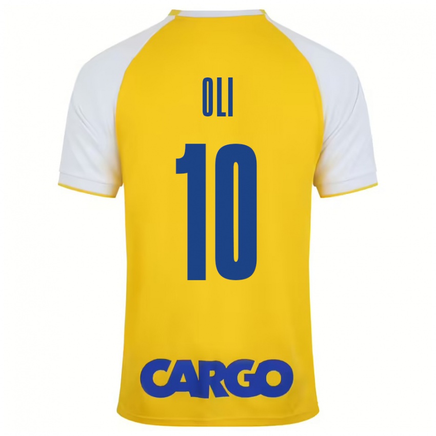 Enfant Maillot Ido Oli #10 Jaune Blanc Tenues Domicile 2024/25 T-Shirt Belgique