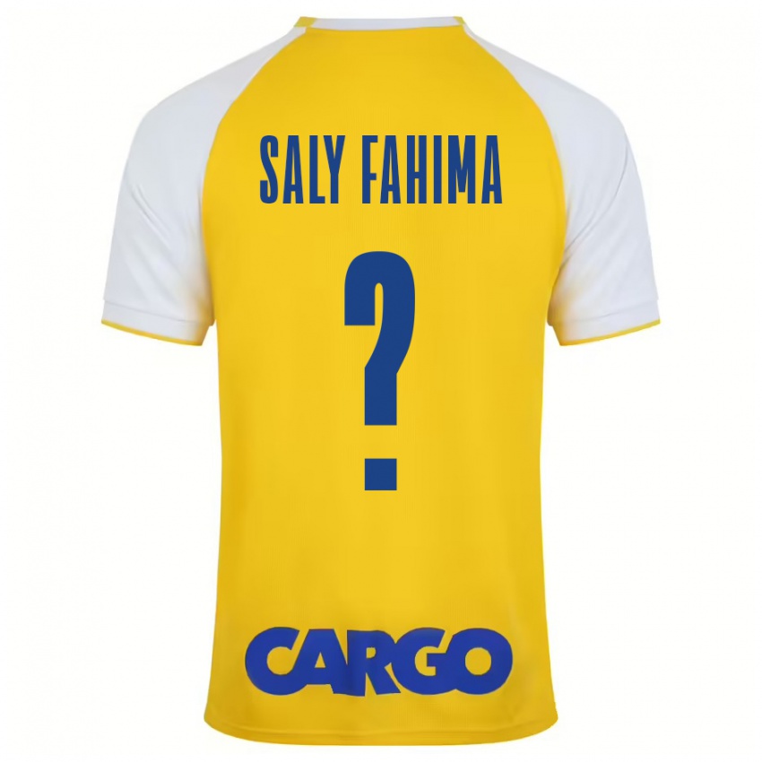 Enfant Maillot Israel Saly Fahima #0 Jaune Blanc Tenues Domicile 2024/25 T-Shirt Belgique