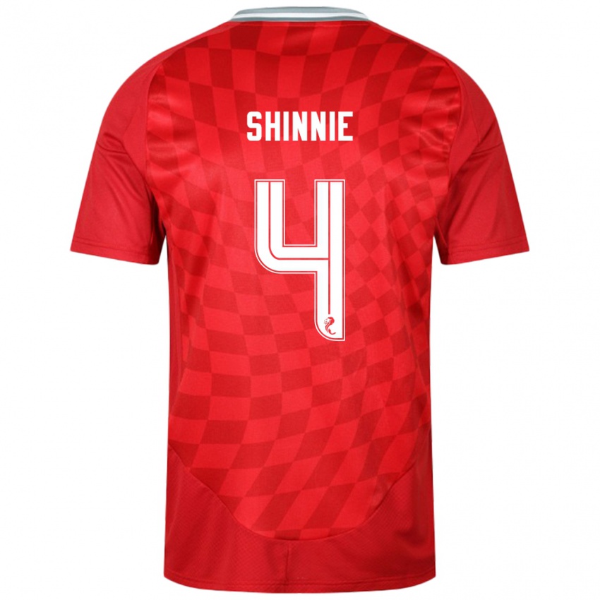 Kinderen Graeme Shinnie #4 Rood Thuisshirt Thuistenue 2024/25 T-Shirt België