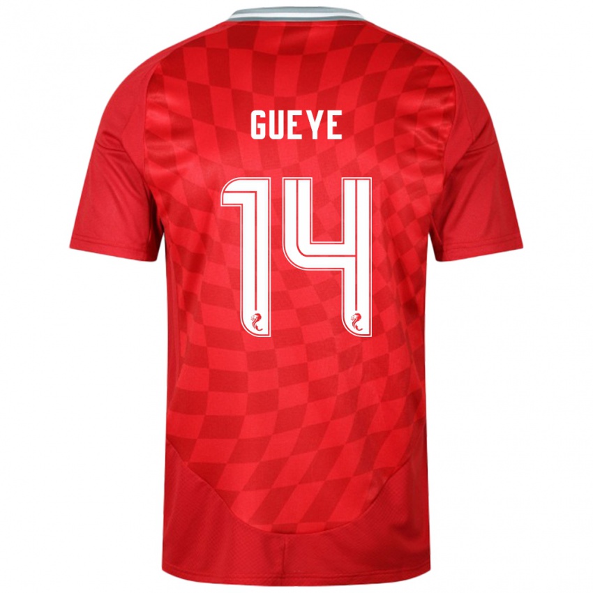 Kinder Pape Habib Gueye #14 Rot Heimtrikot Trikot 2024/25 T-Shirt Belgien