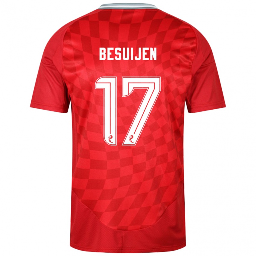 Kinderen Vicente Besuijen #17 Rood Thuisshirt Thuistenue 2024/25 T-Shirt België