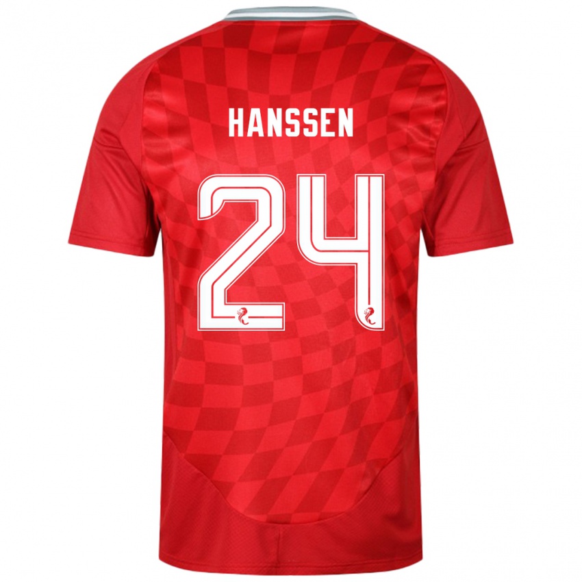 Kinderen Nadine Hanssen #24 Rood Thuisshirt Thuistenue 2024/25 T-Shirt België