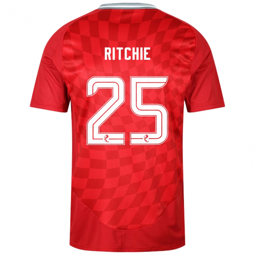 Kinder Tom Ritchie #25 Rot Heimtrikot Trikot 2024/25 T-Shirt Belgien