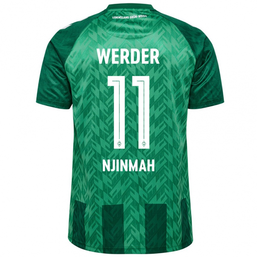 Kinderen Justin Njinmah #11 Groen Thuisshirt Thuistenue 2024/25 T-Shirt België