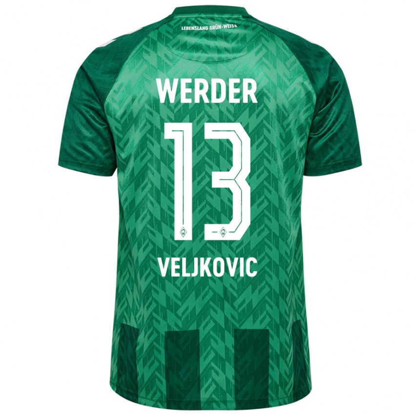 Kinder Milos Veljkovic #13 Grün Heimtrikot Trikot 2024/25 T-Shirt Belgien