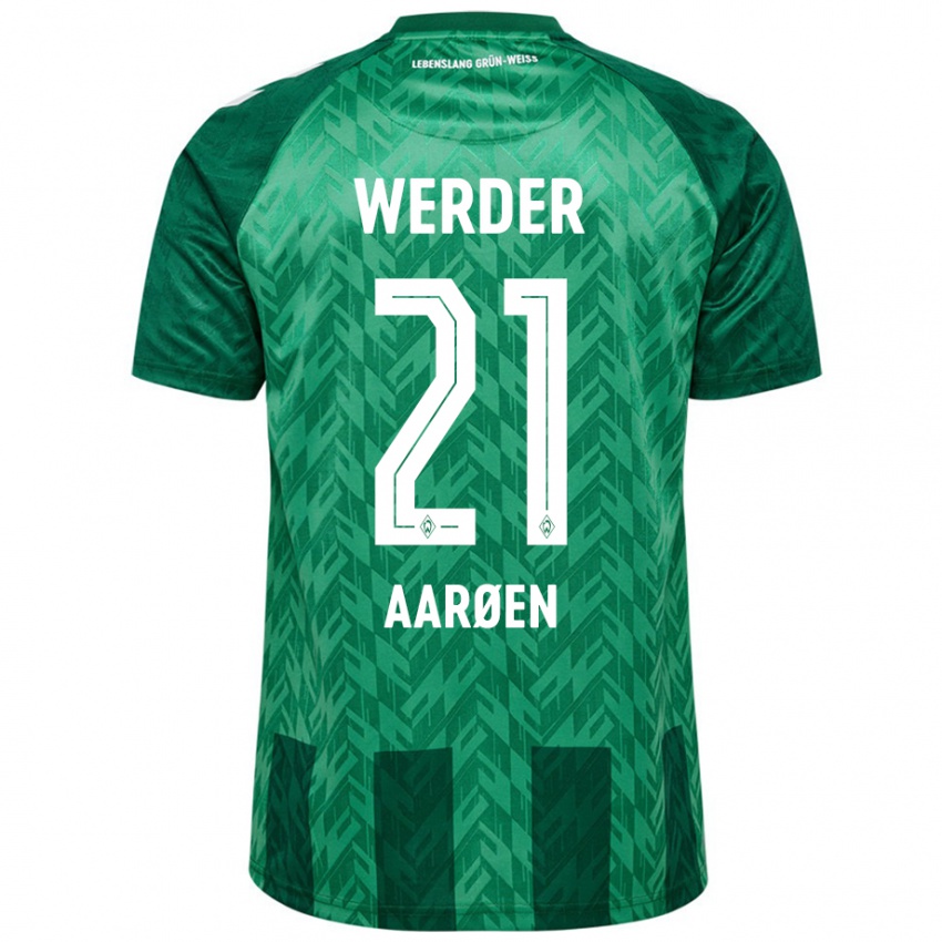 Kinderen Isak Hansen-Aaröen #21 Groen Thuisshirt Thuistenue 2024/25 T-Shirt België