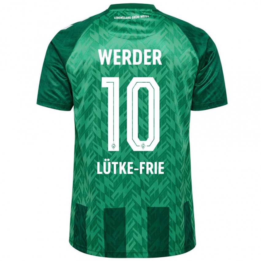 Kinderen Dennis Lütke-Frie #10 Groen Thuisshirt Thuistenue 2024/25 T-Shirt België