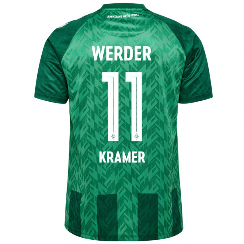 Kinderen Levi-Marinus Kramer #11 Groen Thuisshirt Thuistenue 2024/25 T-Shirt België