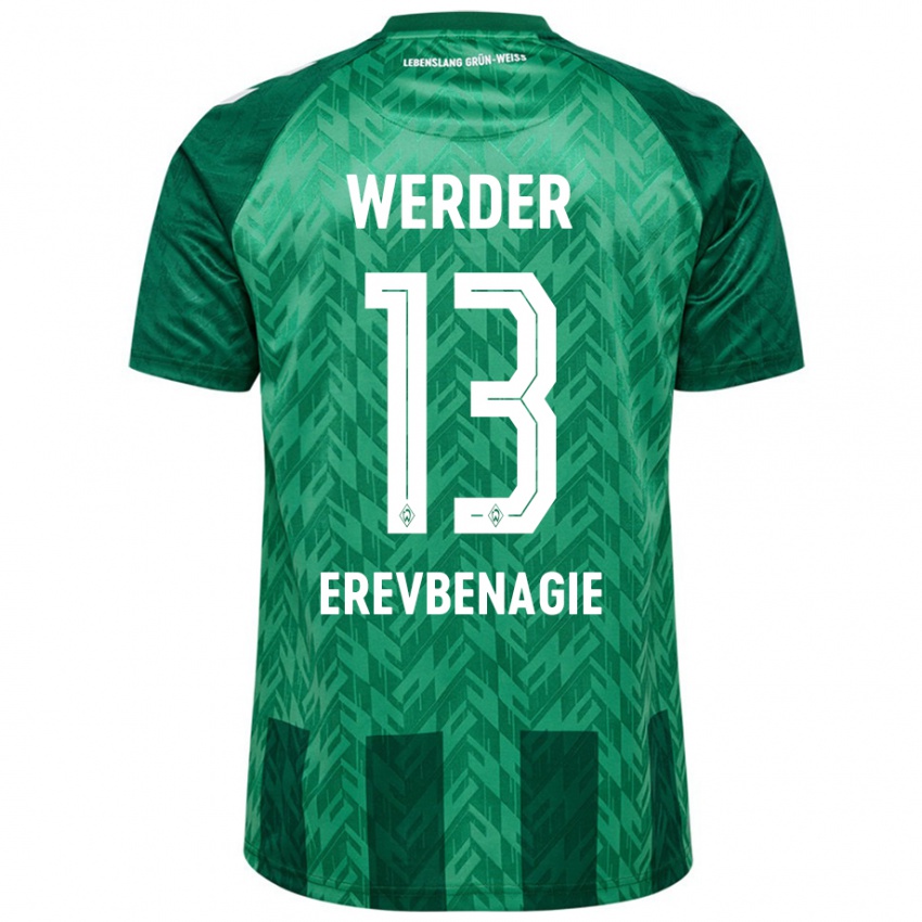 Enfant Maillot Paul Erevbenagie #13 Vert Tenues Domicile 2024/25 T-Shirt Belgique