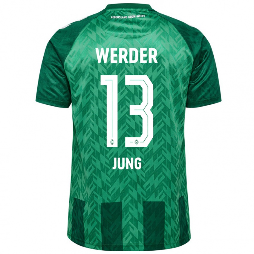 Enfant Maillot Seong-Hyeon Jung #13 Vert Tenues Domicile 2024/25 T-Shirt Belgique