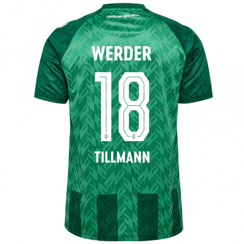 Kinderen Felix Tillmann #18 Groen Thuisshirt Thuistenue 2024/25 T-Shirt België