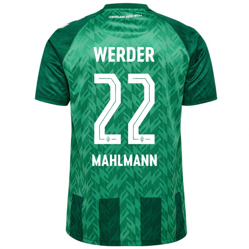 Kinderen Justus Mahlmann #22 Groen Thuisshirt Thuistenue 2024/25 T-Shirt België