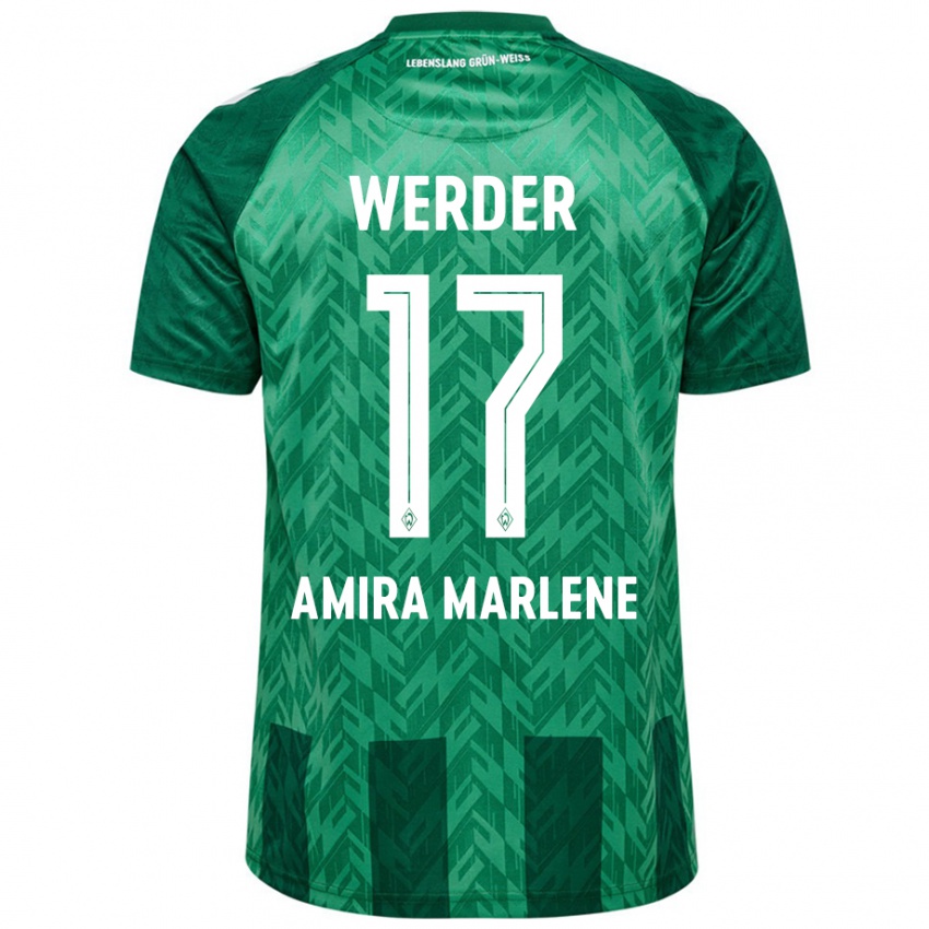 Enfant Maillot Amira Marlene Dahl #17 Vert Tenues Domicile 2024/25 T-Shirt Belgique