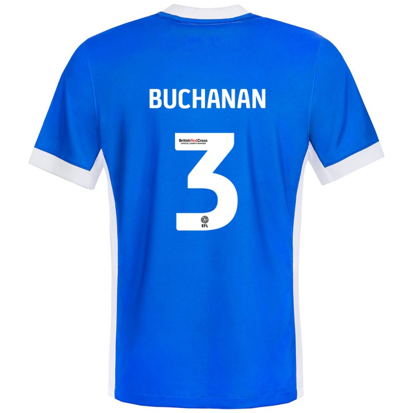 Kinderen Lee Buchanan #3 Blauw Wit Thuisshirt Thuistenue 2024/25 T-Shirt België