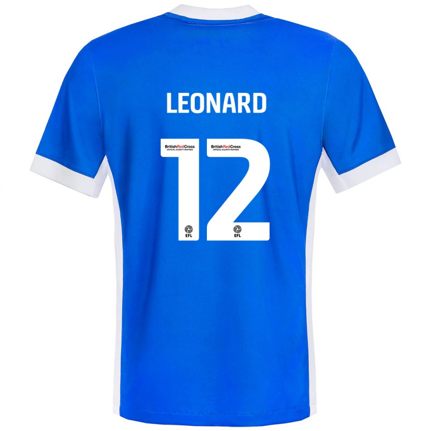 Kinderen Marc Leonard #12 Blauw Wit Thuisshirt Thuistenue 2024/25 T-Shirt België