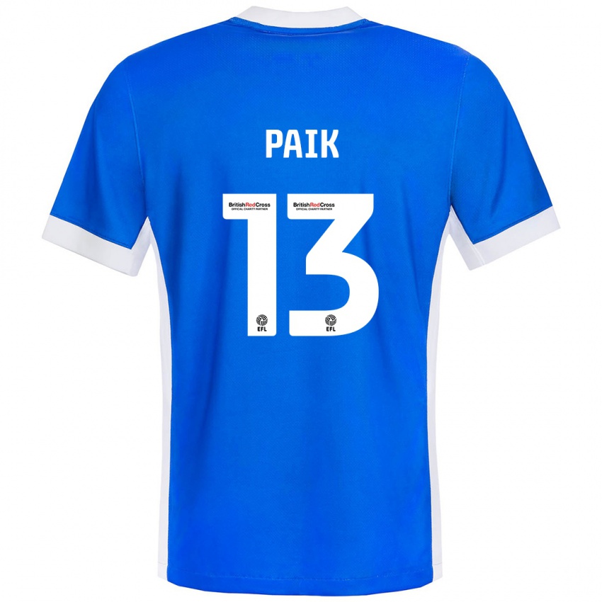 Kinderen Seung-Ho Paik #13 Blauw Wit Thuisshirt Thuistenue 2024/25 T-Shirt België