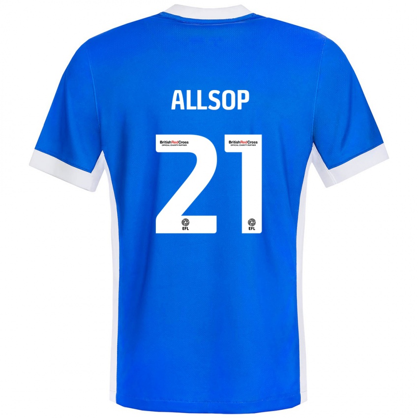 Kinderen Ryan Allsop #21 Blauw Wit Thuisshirt Thuistenue 2024/25 T-Shirt België