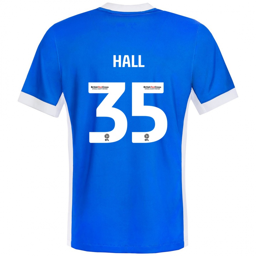 Kinderen George Hall #35 Blauw Wit Thuisshirt Thuistenue 2024/25 T-Shirt België