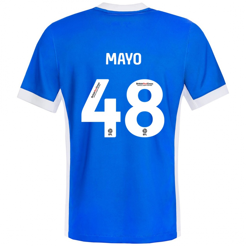 Kinderen Bradley Mayo #48 Blauw Wit Thuisshirt Thuistenue 2024/25 T-Shirt België