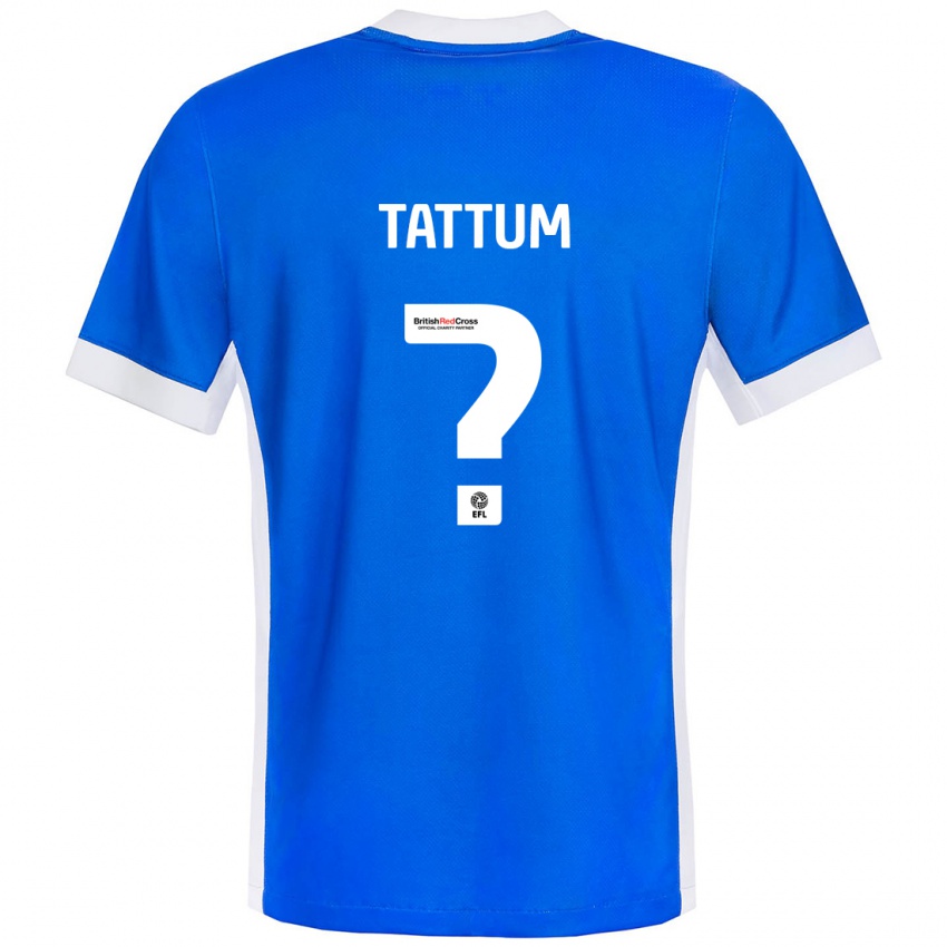 Kinderen Frank Tattum #0 Blauw Wit Thuisshirt Thuistenue 2024/25 T-Shirt België