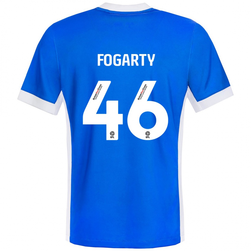 Kinderen Tom Fogarty #46 Blauw Wit Thuisshirt Thuistenue 2024/25 T-Shirt België